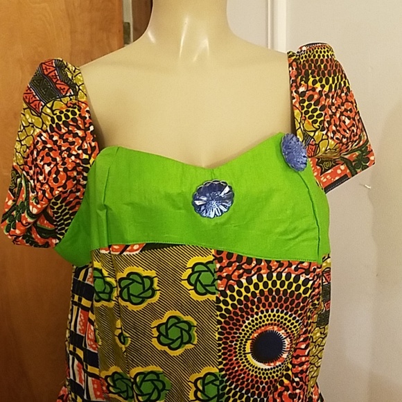 Handmade MULTI COLOR DRESS FROM GHANA - Picture 5 of 8